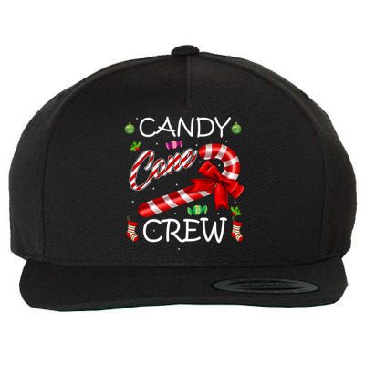 Candy Cane Crew Wool Snapback Cap