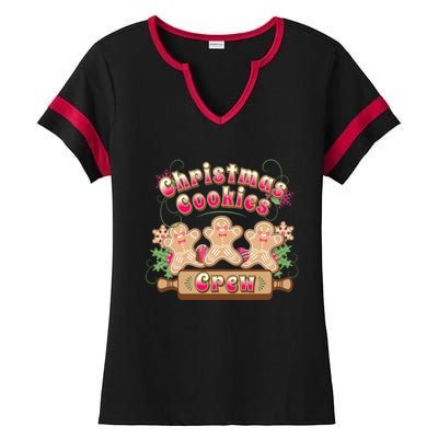 Christmas Cookies Crew Baking Season Meaningful Gift Ladies Halftime Notch Neck Tee