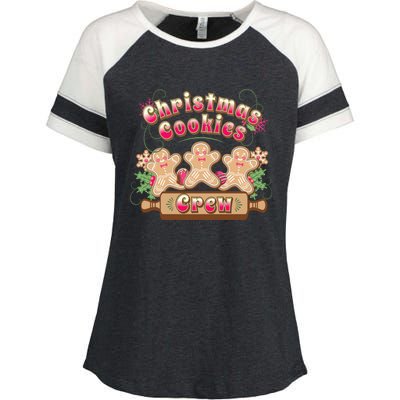 Christmas Cookies Crew Baking Season Meaningful Gift Enza Ladies Jersey Colorblock Tee