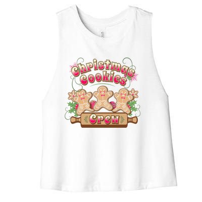 Christmas Cookies Crew Baking Season Meaningful Gift Women's Racerback Cropped Tank