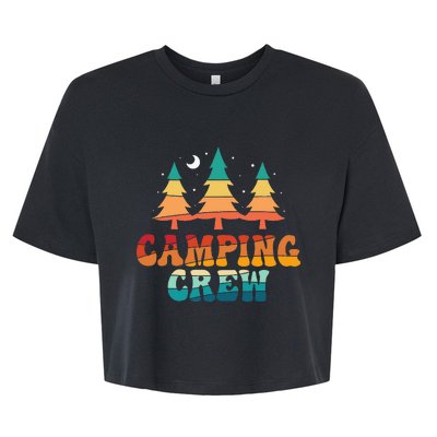 Camping Crew Camp Family Camping Trip Camper Matching Group Bella+Canvas Jersey Crop Tee