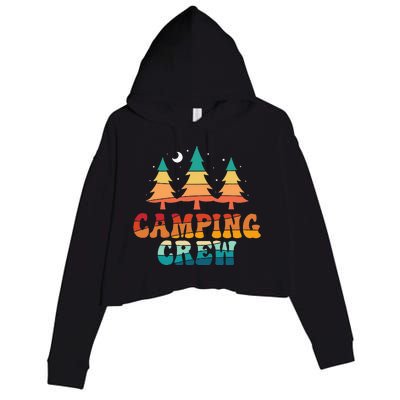 Camping Crew Camp Family Camping Trip Camper Matching Group Crop Fleece Hoodie