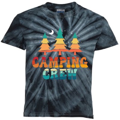 Camping Crew Camp Family Camping Trip Camper Matching Group Kids Tie-Dye T-Shirt