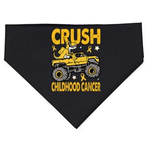 Crush Childhood Cancer Awareness Monster Truck Dinosaur USA-Made Doggie Bandana