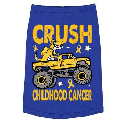 Crush Childhood Cancer Awareness Monster Truck Dinosaur Doggie Tank