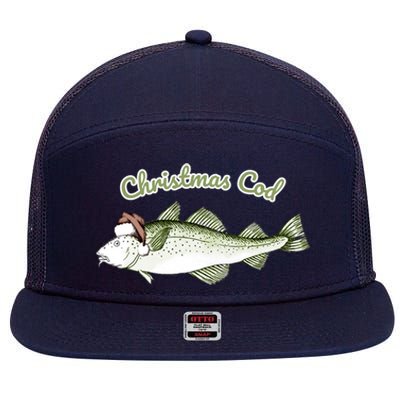 Christmas Cod 7 Panel Mesh Trucker Snapback Hat