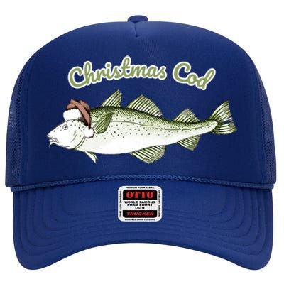 Christmas Cod High Crown Mesh Back Trucker Hat