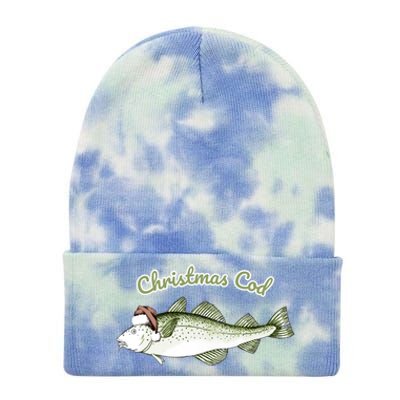 Christmas Cod Tie Dye 12in Knit Beanie