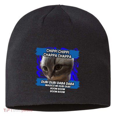 Chippi Chippi Chappa Chappa Dancing Cat Meme Sustainable Beanie