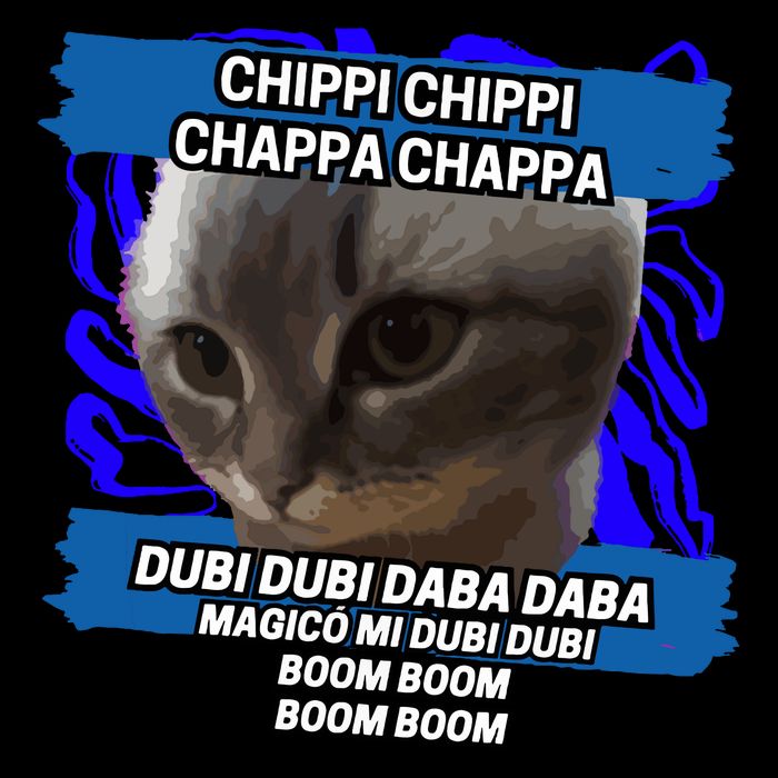 Chippi Chippi Chappa Chappa Dancing Cat Meme 16 in Basic Backpack