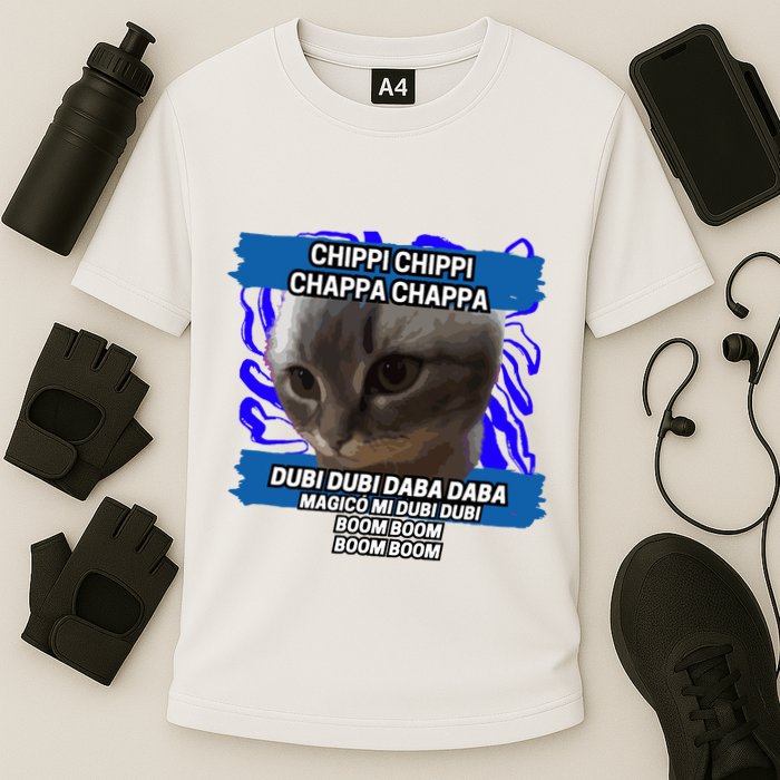 Chippi Chippi Chappa Chappa Dancing Cat Meme Performance Shirt