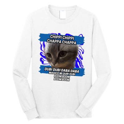 Chippi Chippi Chappa Chappa Dancing Cat Meme Long Sleeve Shirt