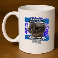 Chippi Chippi Chappa Chappa Dancing Cat Meme 11oz C Handle Ceramic Mug