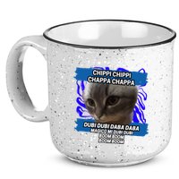 Chippi Chippi Chappa Chappa Dancing Cat Meme 15oz Campfire Ceramic Mug