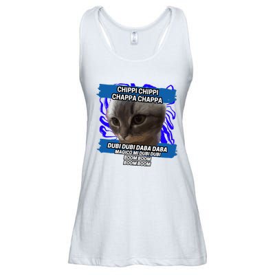 Chippi Chippi Chappa Chappa Dancing Cat Meme Ladies Essential Flowy Tank