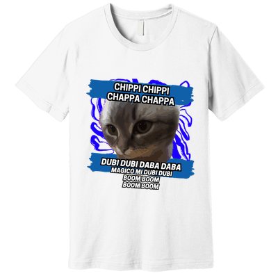 Chippi Chippi Chappa Chappa Dancing Cat Meme Premium T-Shirt