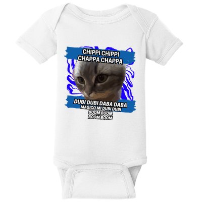 Chippi Chippi Chappa Chappa Dancing Cat Meme Baby Bodysuit