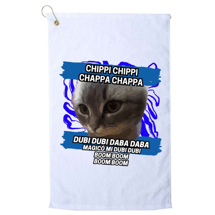 Chippi Chippi Chappa Chappa Dancing Cat Meme Golf Towel