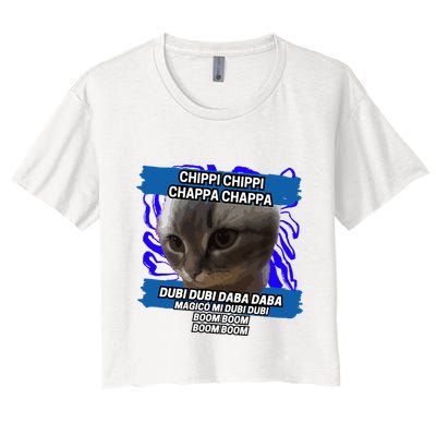 Chippi Chippi Chappa Chappa Dancing Cat Meme Crop Top