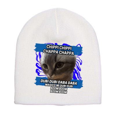 Chippi Chippi Chappa Chappa Dancing Cat Meme Short Acrylic Beanie