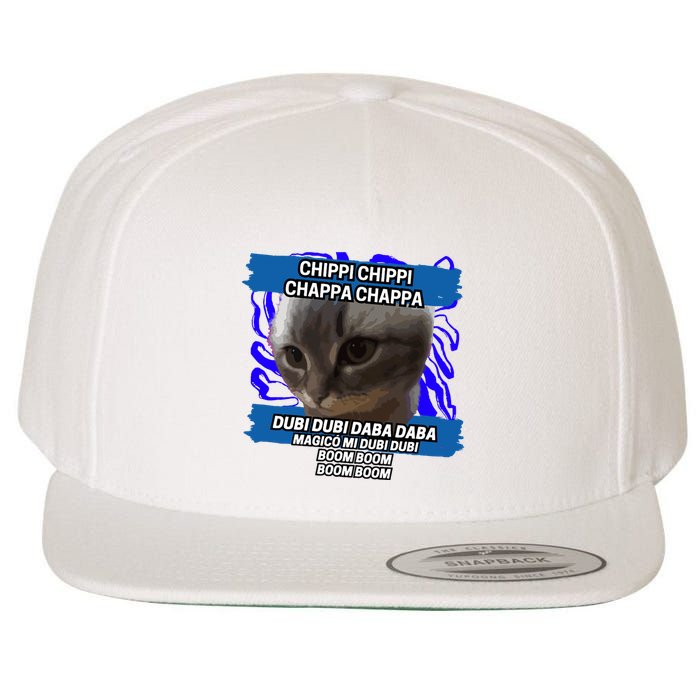Chippi Chippi Chappa Chappa Dancing Cat Meme Wool Snapback Cap