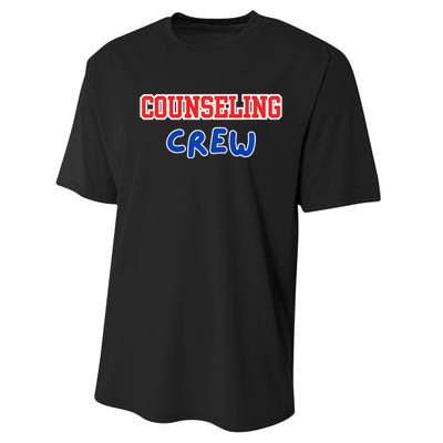 Counseling Crew Counselor Premium Performance Sprint T-Shirt