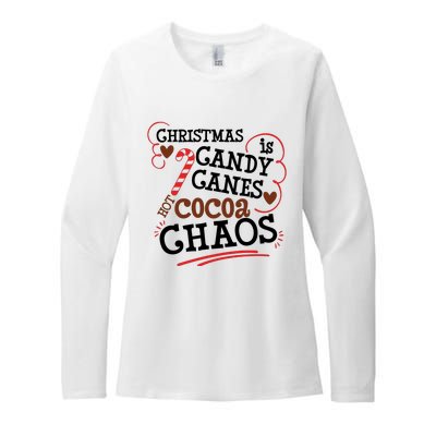 Christmas Candy Canes Womens CVC Long Sleeve Shirt