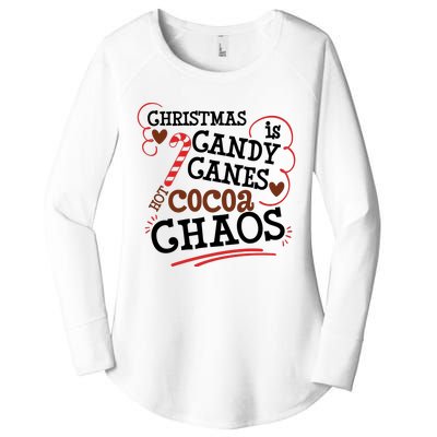 Christmas Candy Canes Women's Perfect Tri Tunic Long Sleeve Shirt