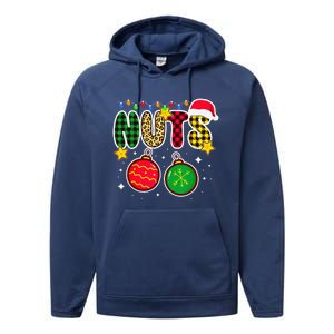 Couples Christmas Chestnuts Matching Chest And Nuts Performance Fleece Hoodie