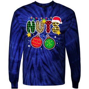 Couples Christmas Chestnuts Matching Chest And Nuts Tie-Dye Long Sleeve Shirt