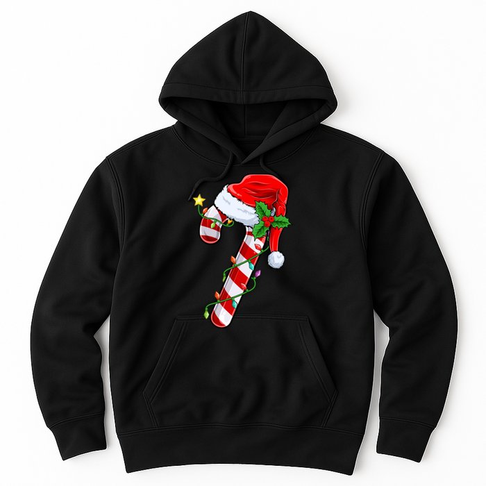 Candy Cane Crew Christmas Lights Family Matching Xmas Hoodie