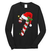 Candy Cane Crew Christmas Lights Family Matching Xmas Long Sleeve Shirt