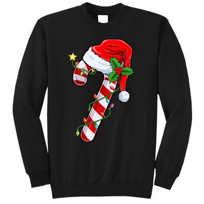 Candy Cane Crew Christmas Lights Family Matching Xmas Sweatshirt