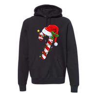 Candy Cane Crew Christmas Lights Family Matching Xmas Premium Hoodie