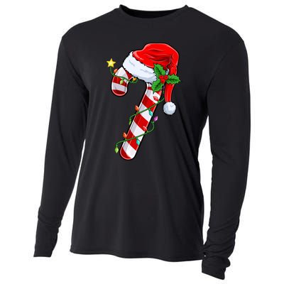 Candy Cane Crew Christmas Lights Family Matching Xmas Cooling Performance Long Sleeve Crew