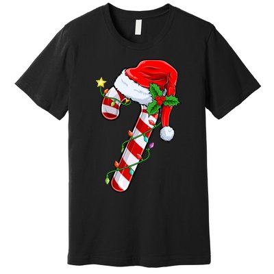 Candy Cane Crew Christmas Lights Family Matching Xmas Premium T-Shirt