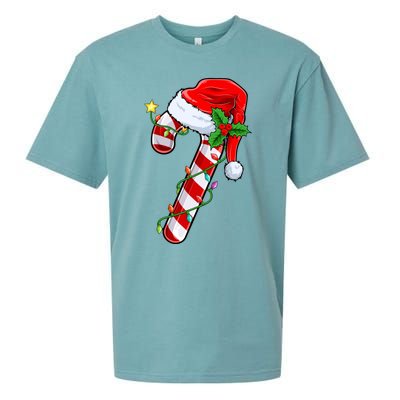 Candy Cane Crew Christmas Lights Family Matching Xmas Sueded Cloud Jersey T-Shirt