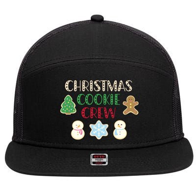 Cute Christmas Cookie Crew Baking Gift 7 Panel Mesh Trucker Snapback Hat