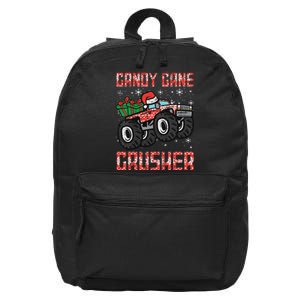 Christmas Candy Cane Crusher Xmas Monster Truck 16 in Basic Backpack