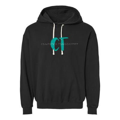 Cute CT Computed Tomography Garment-Dyed Fleece Hoodie