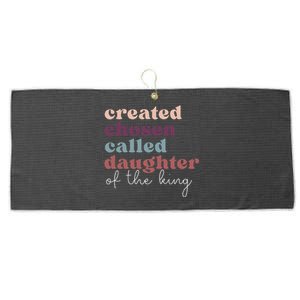 Created Chosen Called Daughter Of TheKing Biblical Large Microfiber Waffle Golf Towel