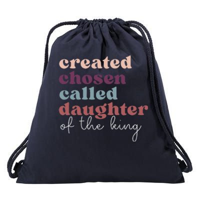 Created Chosen CalledDaughter Of TheKing Biblical Drawstring Bag