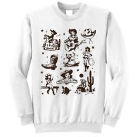 Cowgirl Collage Cowgirl Up Country Western Vintage Sweatshirt