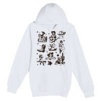 Cowgirl Collage Cowgirl Up Country Western Vintage Premium Pullover Hoodie