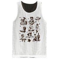 Cowgirl Collage Cowgirl Up Country Western Vintage Mesh Reversible Basketball Jersey Tank