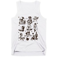 Cowgirl Collage Cowgirl Up Country Western Vintage Tank Top