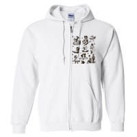 Cowgirl Collage Cowgirl Up Country Western Vintage Full Zip Hoodie