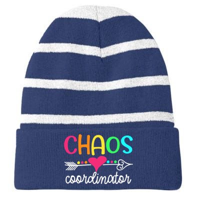 Chaos Coordinator Striped Beanie with Solid Band