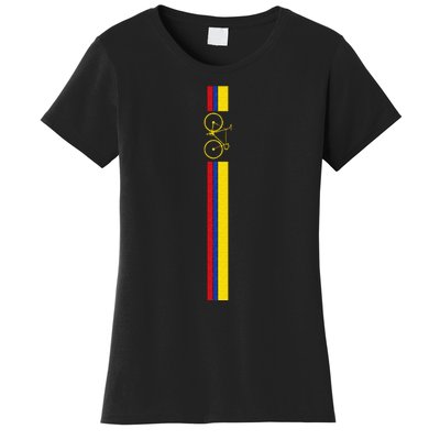 Colombian Cycling Colombia Flag Cyclist Bicycle Gift Women's T-Shirt