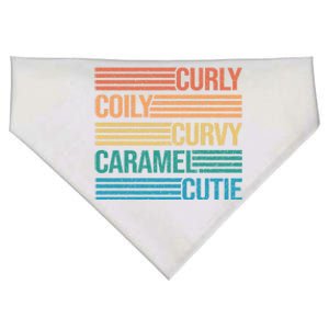 Curly Coily Curvy Caramel Black History Month Melanin Team Gift USA-Made Doggie Bandana